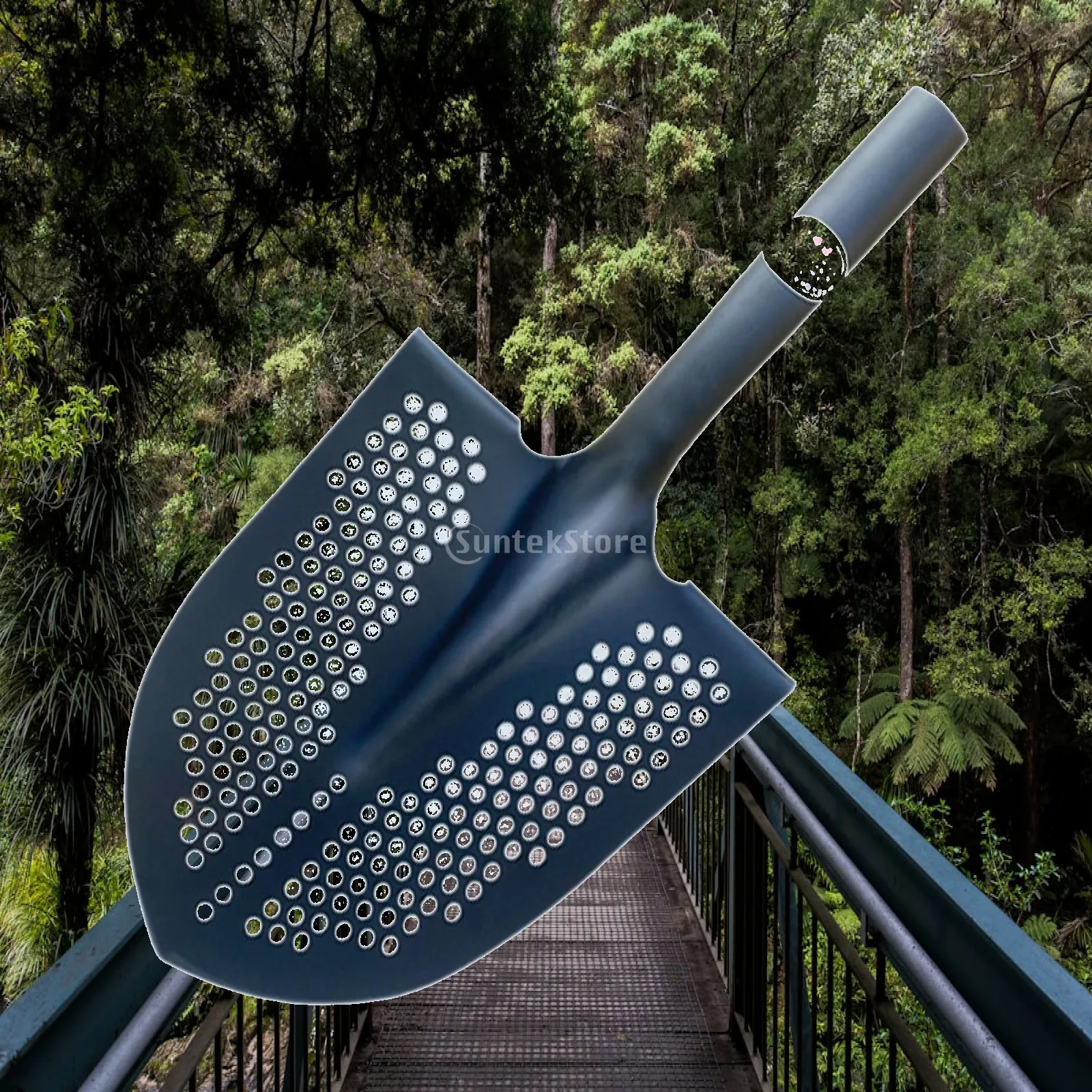 Metal Soil Shovel Head Sifting Tool for Garden Farm Beach Sand Sieve and Chicken Coop Cleaning