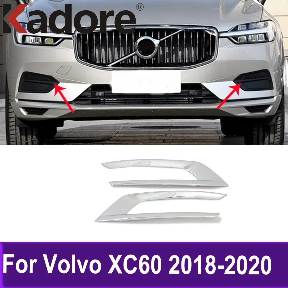 

Front Fog Light Lamp Eyebrow Cover For Volvo XC60 XC 60 2018 2019 2020 Foglamp Foglight Trim Accessories