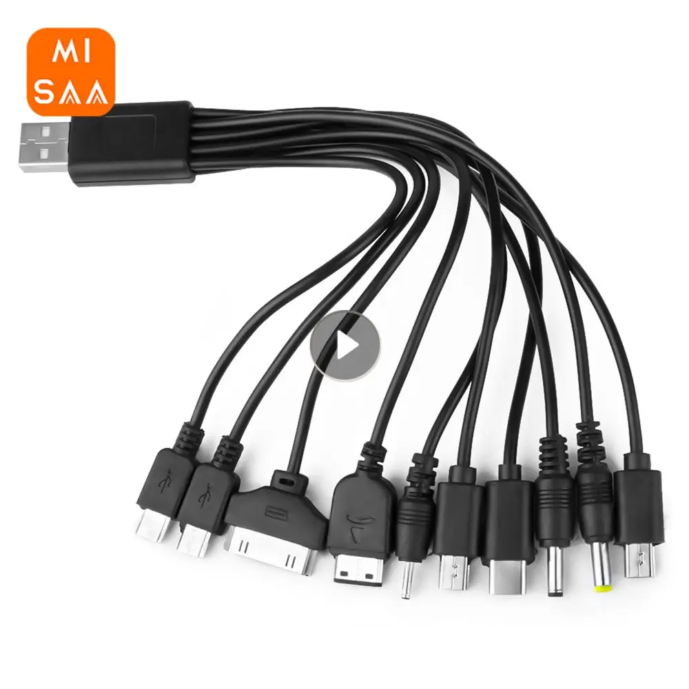 다기능 충전기 USB 케이블, 아이팟, 모토로라, 노키아, 삼성, LG, 소니, 에릭슨, 가전 제품 데이터 케이블, 10 인 1, 1 개