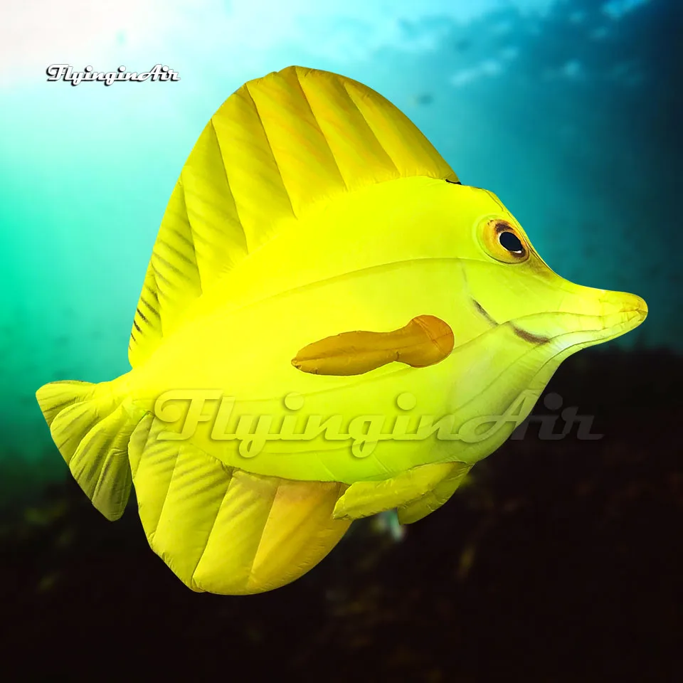 

Cute Hanging Luminous Inflatable Fish Tropical Marine Animal Balloon With LED Light For Club Party Decoration