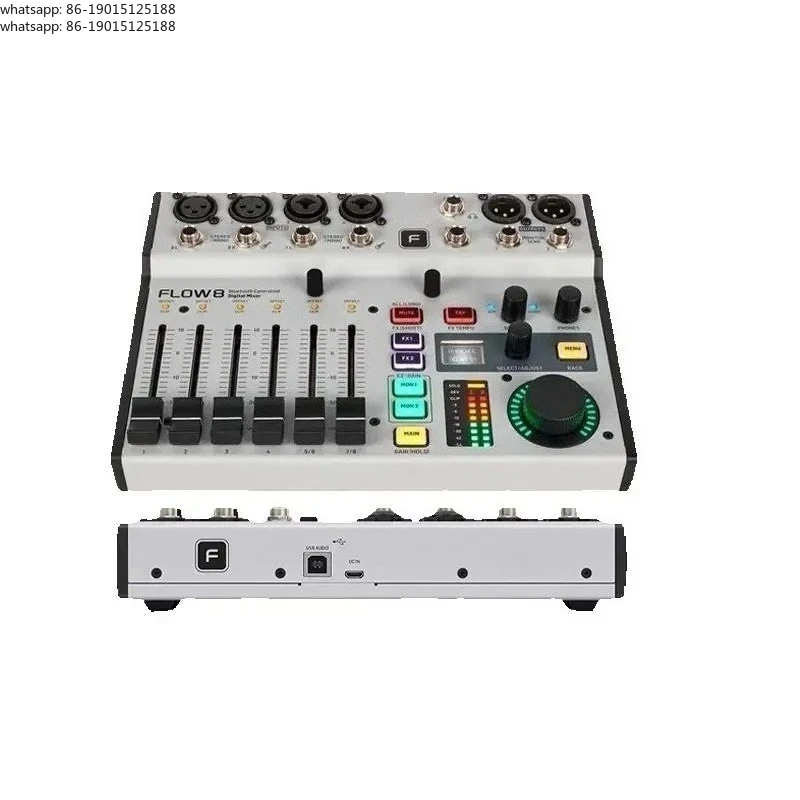 Mezclador digital FLOW 8 de 8 entradas, 2 procesadores de efectos e interfaz USB/audio con audio Bluetooth y control por aplicación