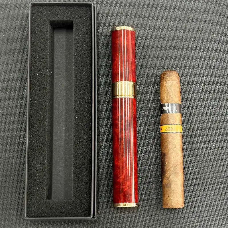 

1 шт., баночка для сигар, металлическая одинарная коробка для сигар, дорожная коробка для хьюмидора, портативный подарок для хранения для мужчин, аксессуары для сигар 917