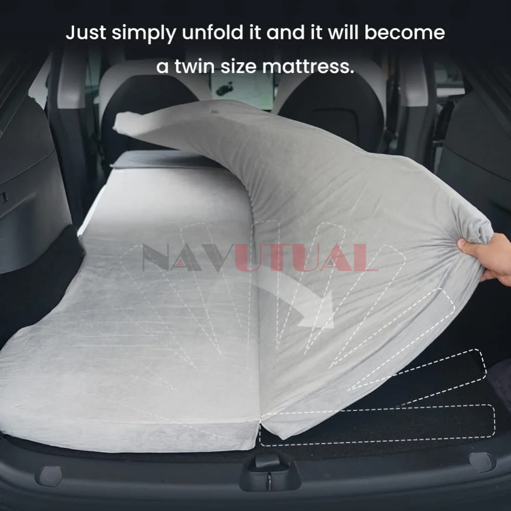 Materasso da campeggio per Tesla Model Y/X materasso in Memory Foam CertiPUR, borsa portaoggetti e lenzuolo forniti, portatile, per dormire in auto