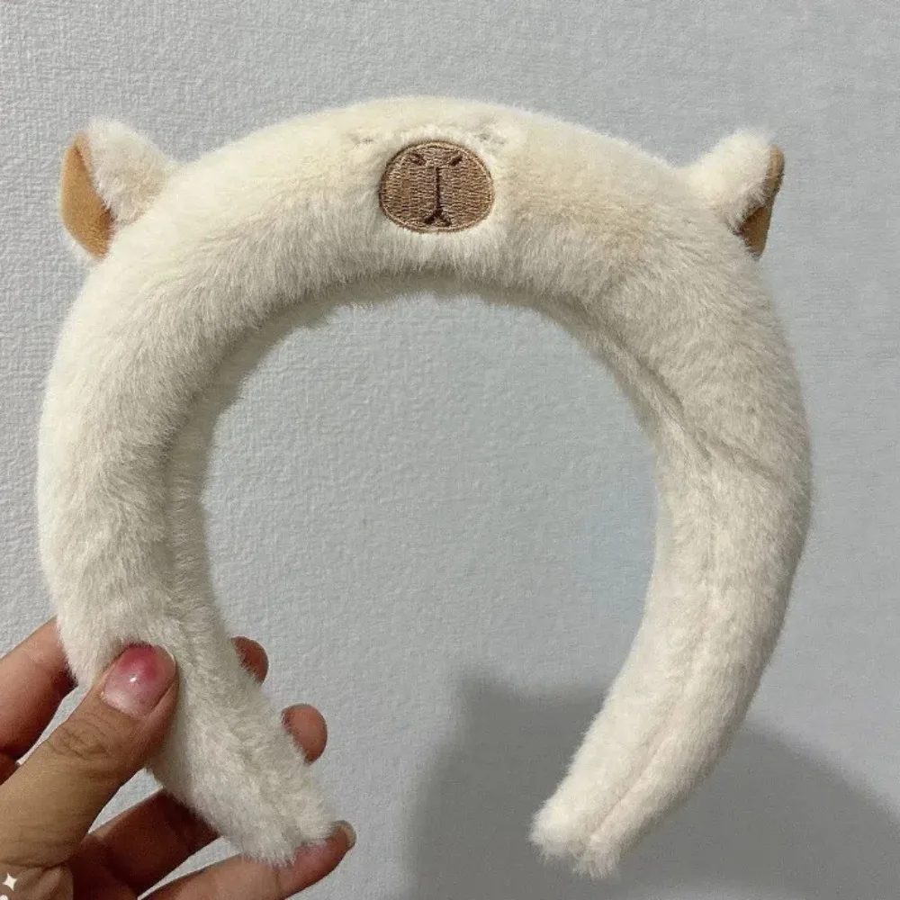 PP Cotton Capybara Headband Soft Hairpin Capybara Plush Hair Clip Cute Korean Style Cartoon Animal Hair Accessories Daily