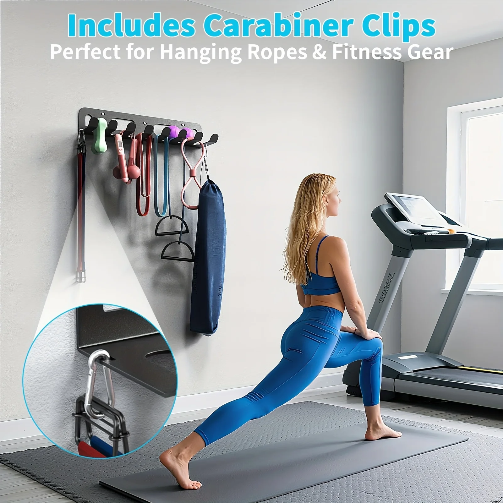 Multi Hook Wall Mount Fitness  - Home Gym Dumbbell Workout recension och pris