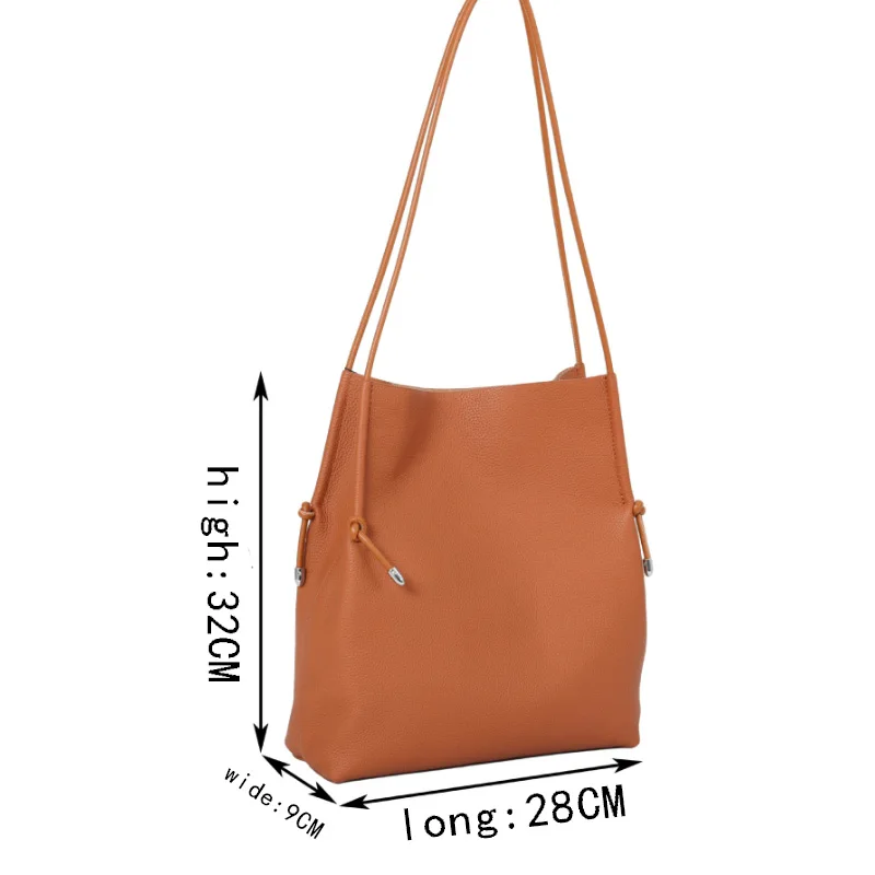 High Quality Large Capacity Handbag New Soft Leather Single Shoulder Messenger Bag Versatile Fashion Shopper Bag for Women