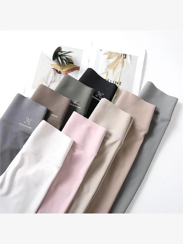 بنطلون يوجا نسائي رقيق من قماش الأركسكلين للربيع والصيف والخريف، ضيق وملائم للجسم، يساعد على التنحيف، طبقة أساسية رياضية بطول تسعة أقدام