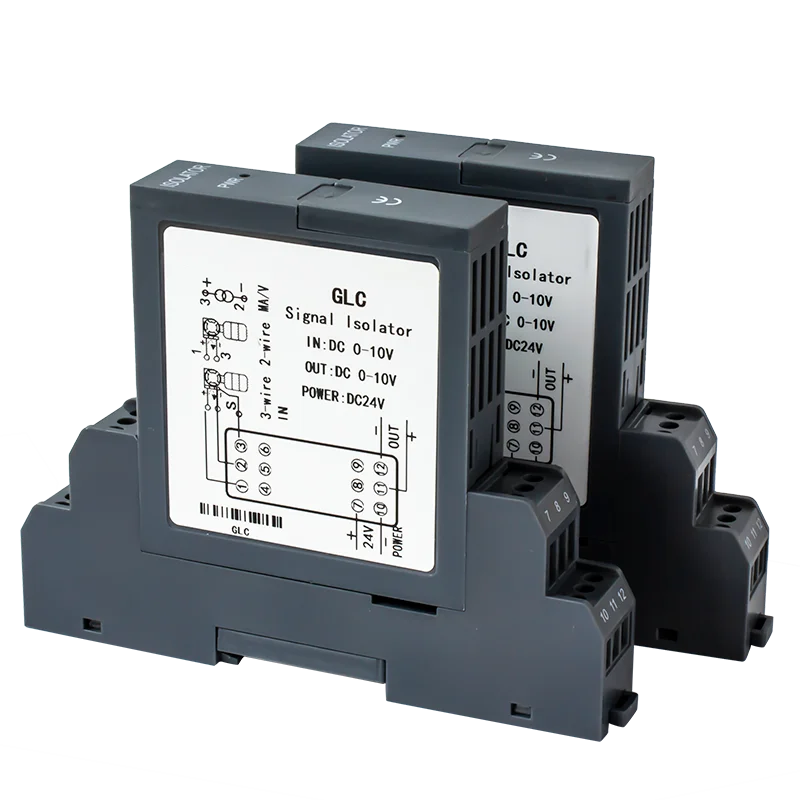 4-20mA DC Signal Isolator 0-10V 0-5V 1-5V 0-75mV Galvanic Signal Converter 1 In 1 Out 1 In 2 Out DC24V Analog Signal Transmitter