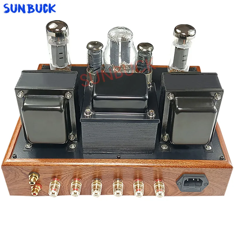 SUNBUCK 6J8P 푸시 EL34 6P3P 6L6 KT66 싱글 엔드 튜브 앰프, 2 스테레오 8W HIFI 진공관 앰프 오디오