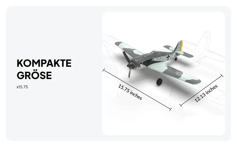 

RC FW190 Fighter Toy Set Foam RC Aircraft Toy 6-axis Gyro with X-pilot