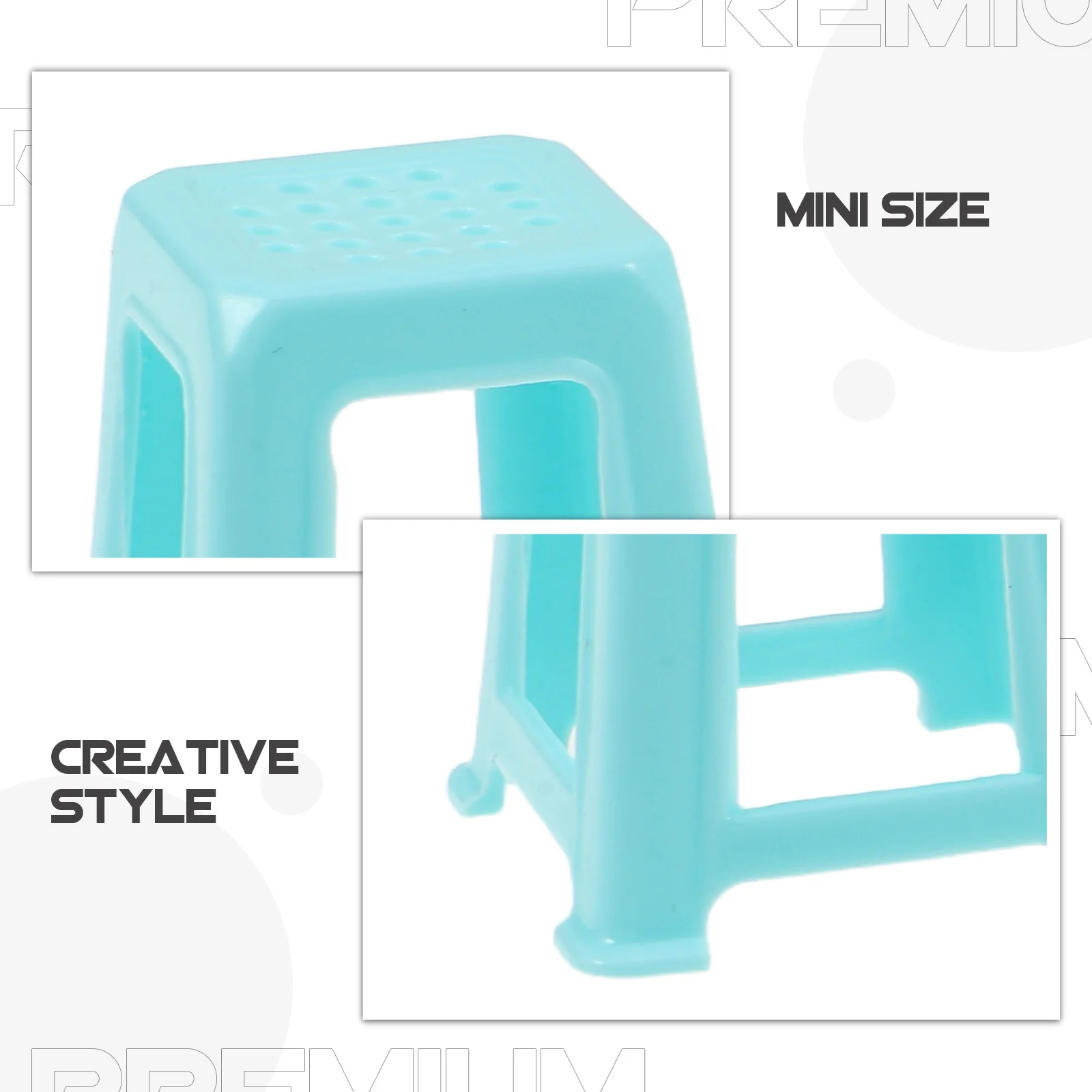 30 Uds. Taburetes de plástico en miniatura Vintage, Mini banco Retro, muebles para casa de muñecas, accesorios para decoración del hogar, accesorios de fotografía