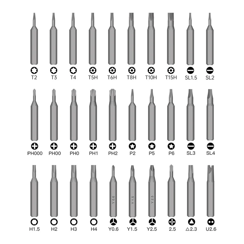 36 in 1 Electrical Precision Screwdriver Kit Type-C Rechargeable Large Capacity High Torque Power Tools Set