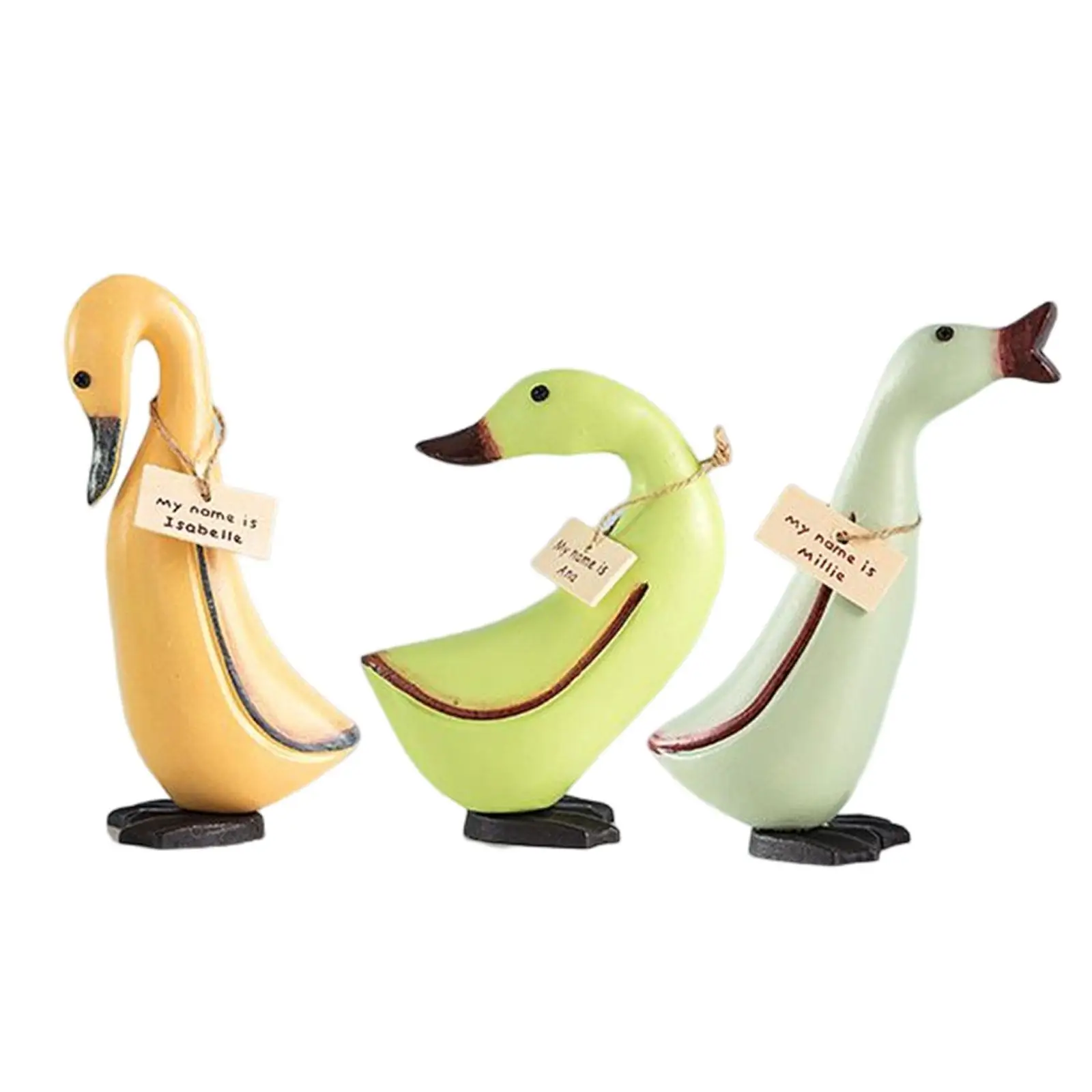 Wooden Duck Statue Duck Figurines for Office NightStand Home Decor Accents Housewarming Wedding Gift