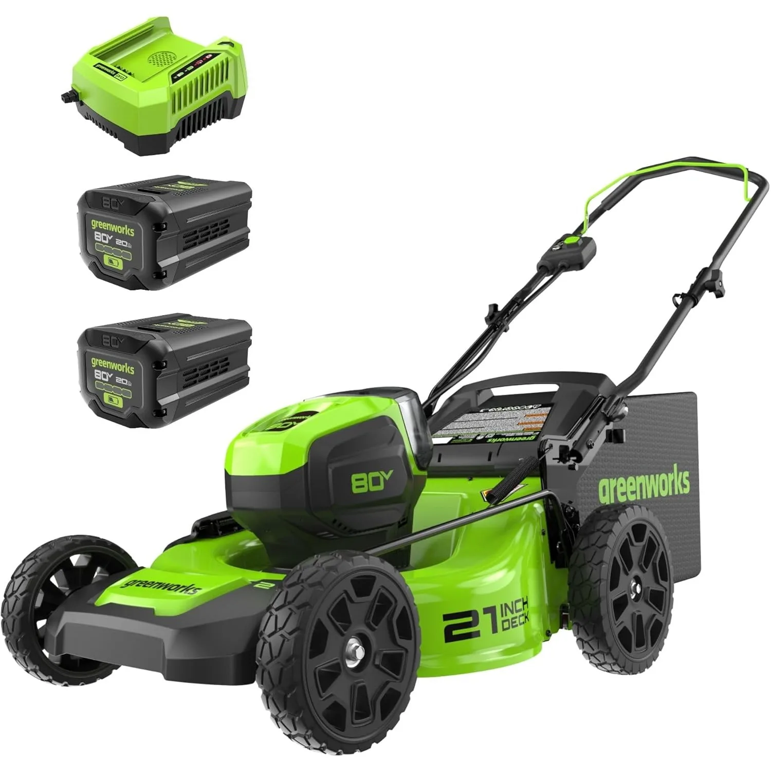 

80V 21" Brushless Cordless (Push) Lawn Mower (75+ Compatible Tools), (2) 2.0Ah Batteries and 30 Minute Rapid Charger Included