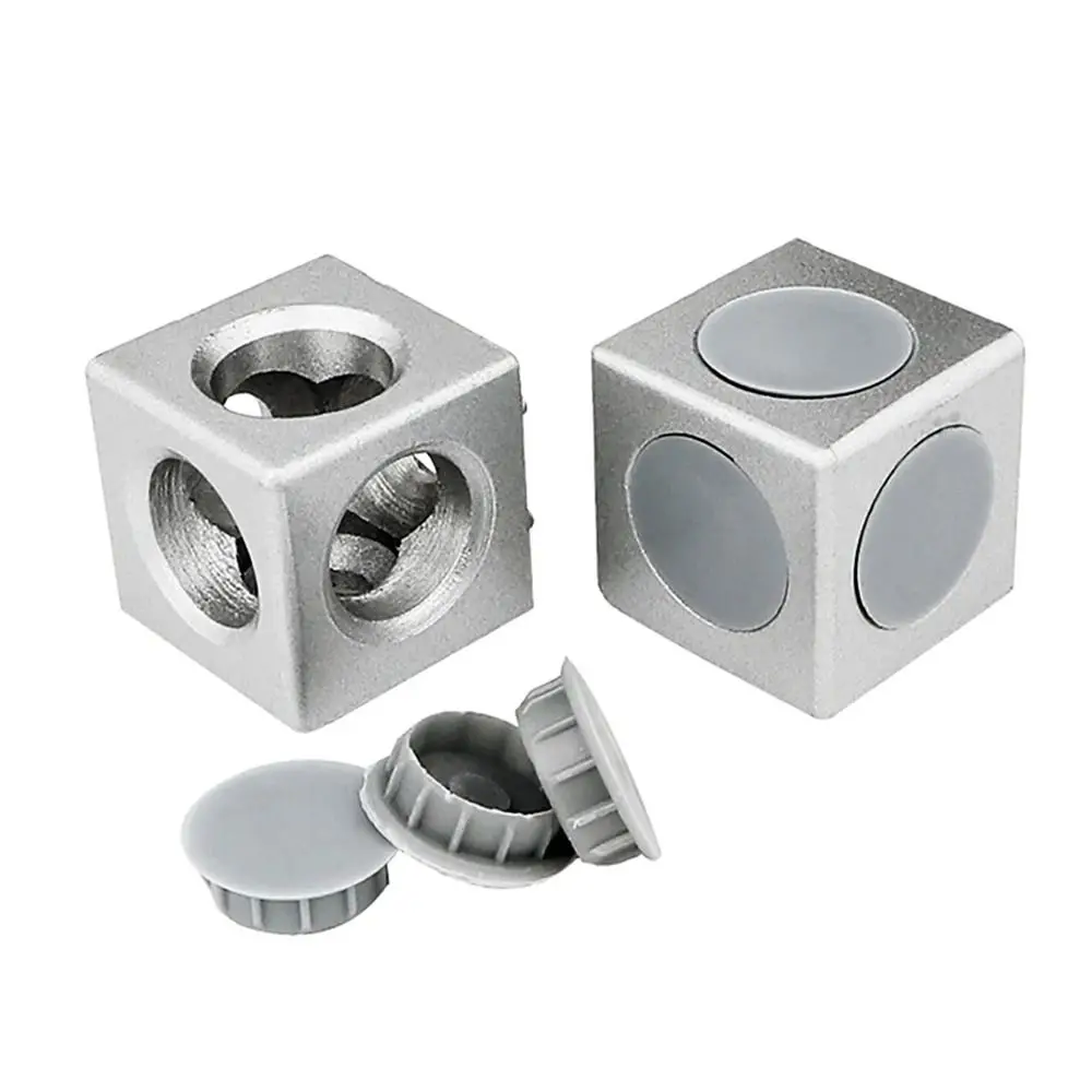 1Pcs 2020 3030 4040 4545 Aluminum Cube Corner Connector Aluminum Cube Design Cube Corner Connector Corner Fastener Profile Joint