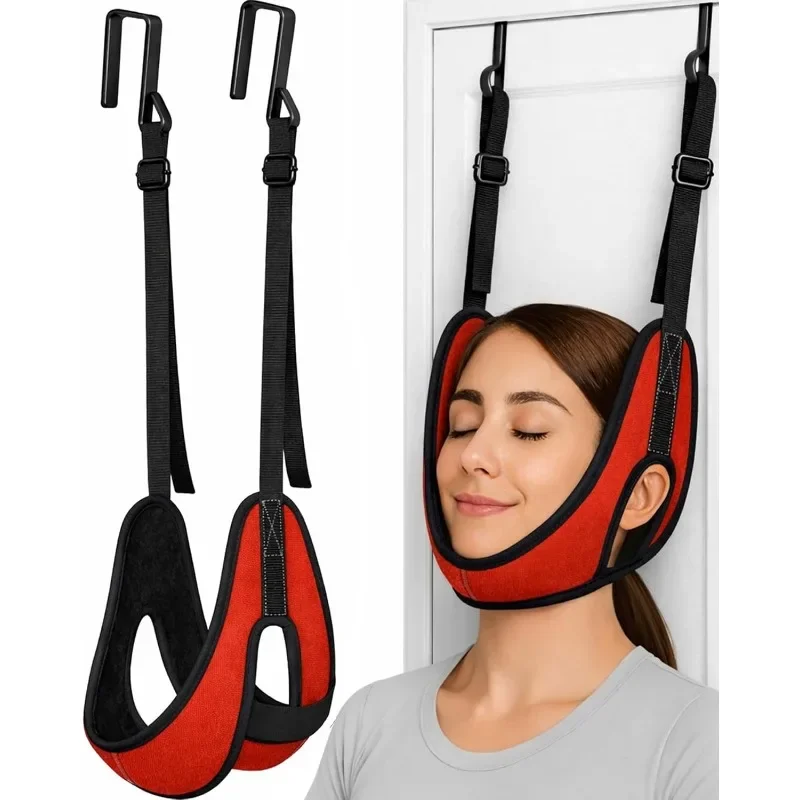 Ergonomic Neck Support Pillow with Adjustable Strap Upgraded Breathable Design Anti-Slouch Cervical Pillow Office Home Travel