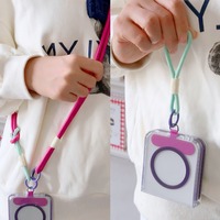 Universal Phone Lanyard,Colorful Contrasting Color Rope Crossbody Phone Neck Strap Detachable Wrist Strap Clip & Go Phone Strap