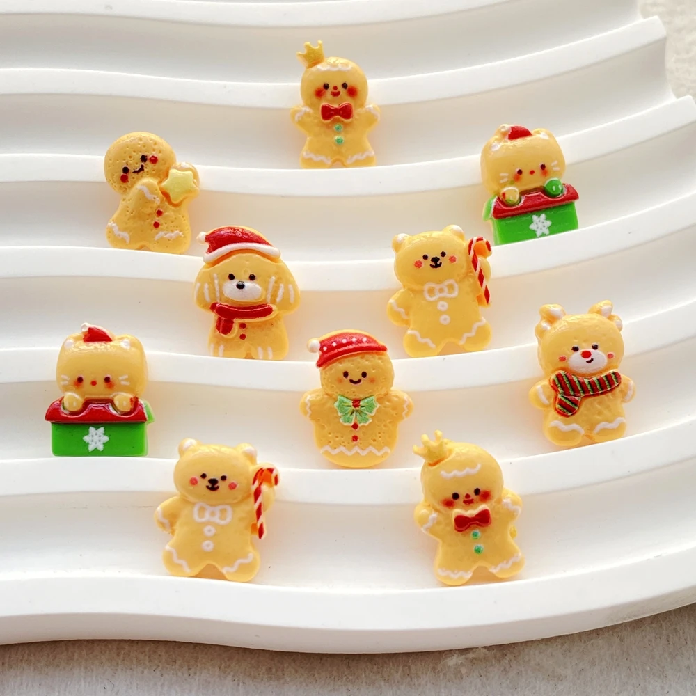 Nail Art For Men - 30Pcs energetic Cute Cartoon Mini Biscuit