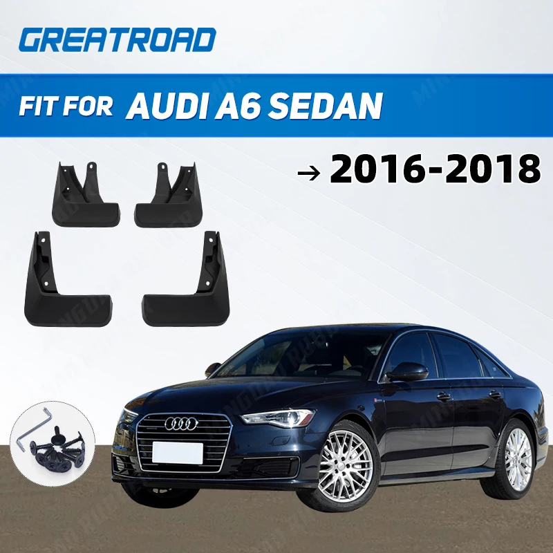 Car Mud Flaps Splash Guards Mudguards Mudflaps for Fender Accessories For Audi A6(C7.5)  2016 2017 2018