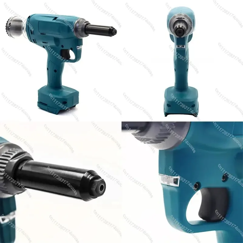 Cordless Electric Rivet Gun 18V 20KN Pull Force Industrial Grade Power Tool for 2.4-6.4mm Rivets High Capacity Battery