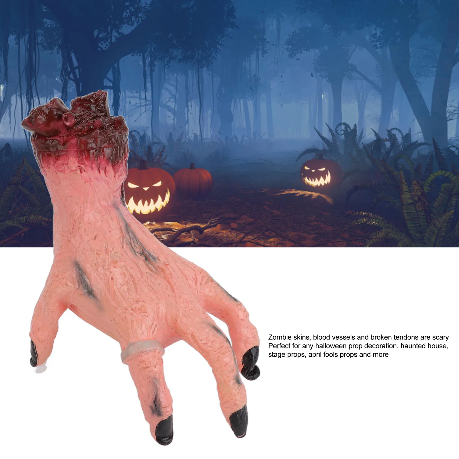 Crawling Hand Halloween Automatic Crawl Lifelike Scary Moving Hand For Halloween Costume Party Haunted House Ornaments