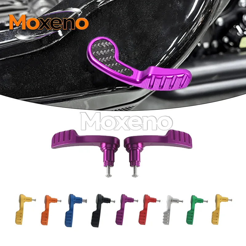 

Carbon Fiber CNC T6061 Aluminum Upper Saddlebag Latch Kit Saddlebag Lid Lifters Lever 8 Colors For Harley Road King Special