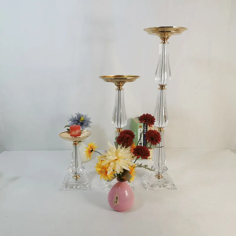 

Acrylicflower Stand Centerpieces, Wedding Decoration Pillars, Gold Flower Centrepieces, 80cm, 60cm, 38cm, 10Pcs