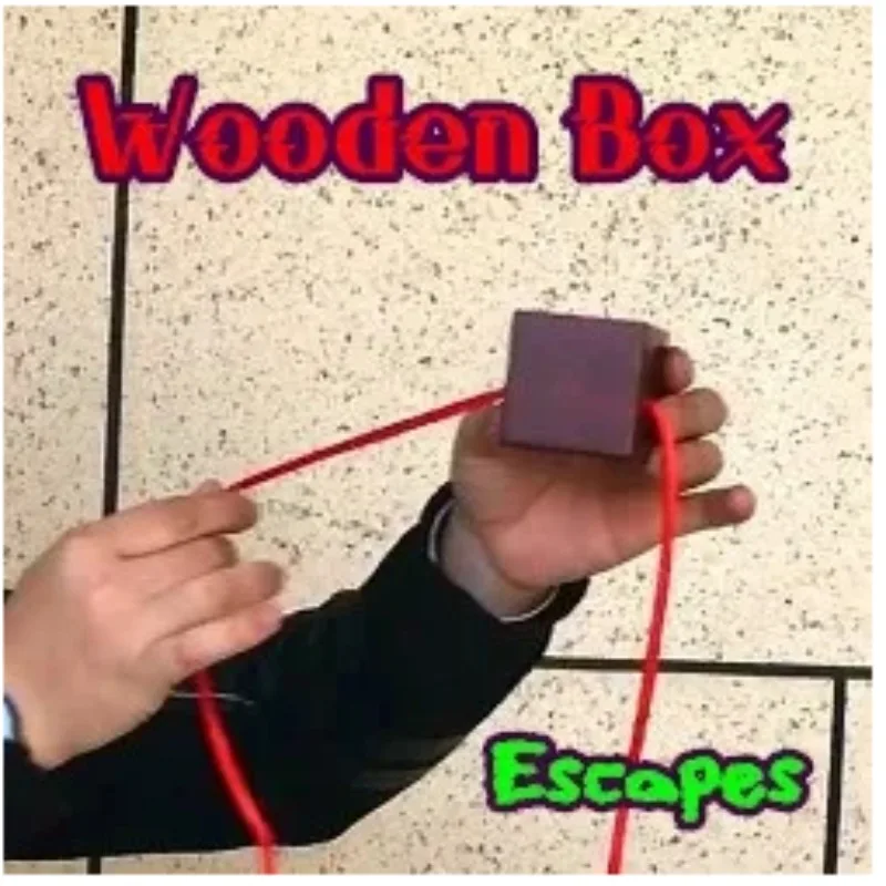

Professional Wooden Escape Box Magic Trick - Deluxe Stage & Close Up Illusion Gimmick Prop for Magicians, Comedy Performers