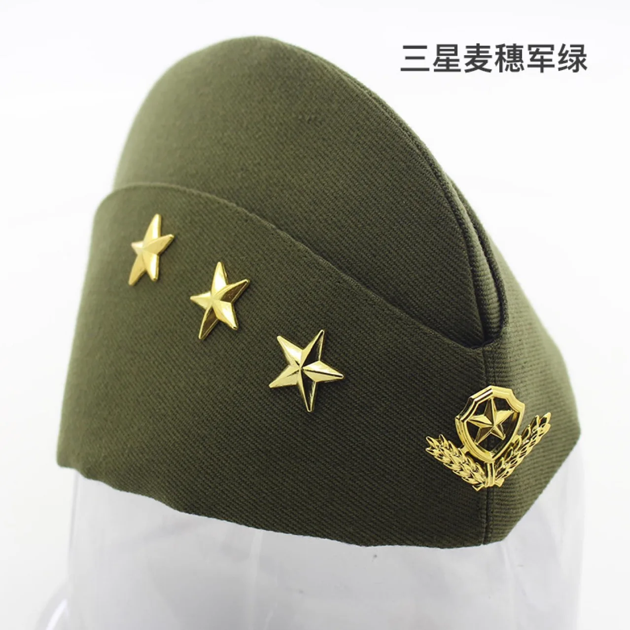 Cap Sailor Dance Russian Hat Soviet Boat Military Cap Pointed Yellow Pentagram Canvas Boat Hats Performance Boat Shape Cap