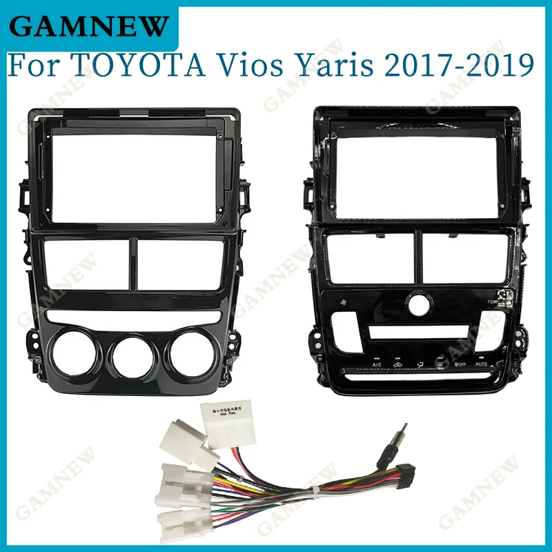 9 Inch Car Frame Fascia Adapter Android Radio Dash Fitting Panel Kit For Toyota Vios Yaris 2017-2019