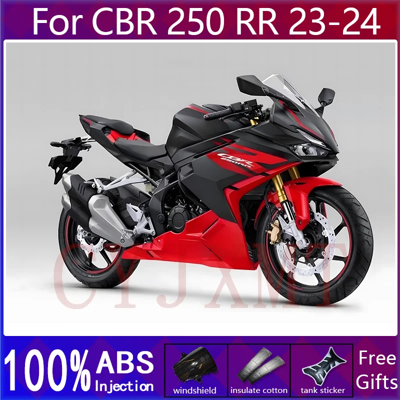 Customize Motorcycle Fairing Kit for Honda CBR 250 RR 2023 2024 ABS Injection Fairings CBR250RR 23 24 Shiny Black Bodyframe Cowl