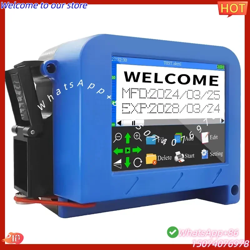 2026 2.8inch Screen Mini Portable Hand Jet Inkjet Coding Machine Inkjet Printer for Plastic Glass Bottles Carton