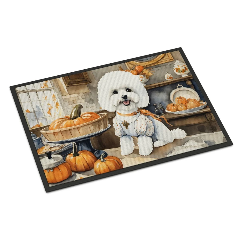

New Bichon Frise Door Mat Indoor Outdoor - Non-Slip Durable Easy to Clean Washable Entry Rug Perfect Housewarming & Wedding Gift
