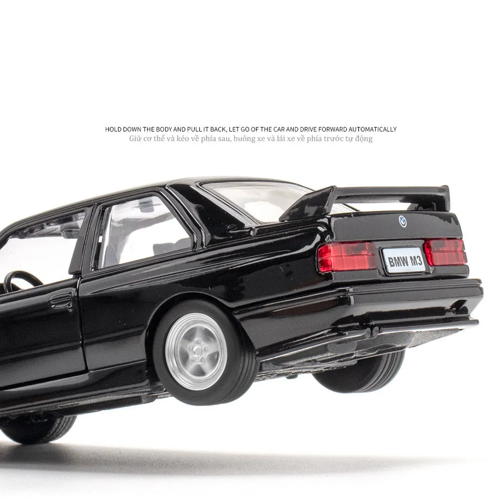 1/36 BMW M3 1987 juguetes de aleación modelo de coche Metal fundido a presión vehículos de juguete auténtico exquisito Interior extraíble 2 puertas abiertas regalo para niños