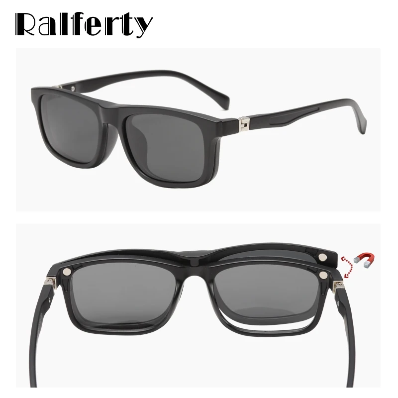 Ralferty Student 5 In 1 Magnetic Sunglass Kids Child Clip On Glasses TR90 Optic Prescription Glasses Frames 3D Spectacle TR8006
