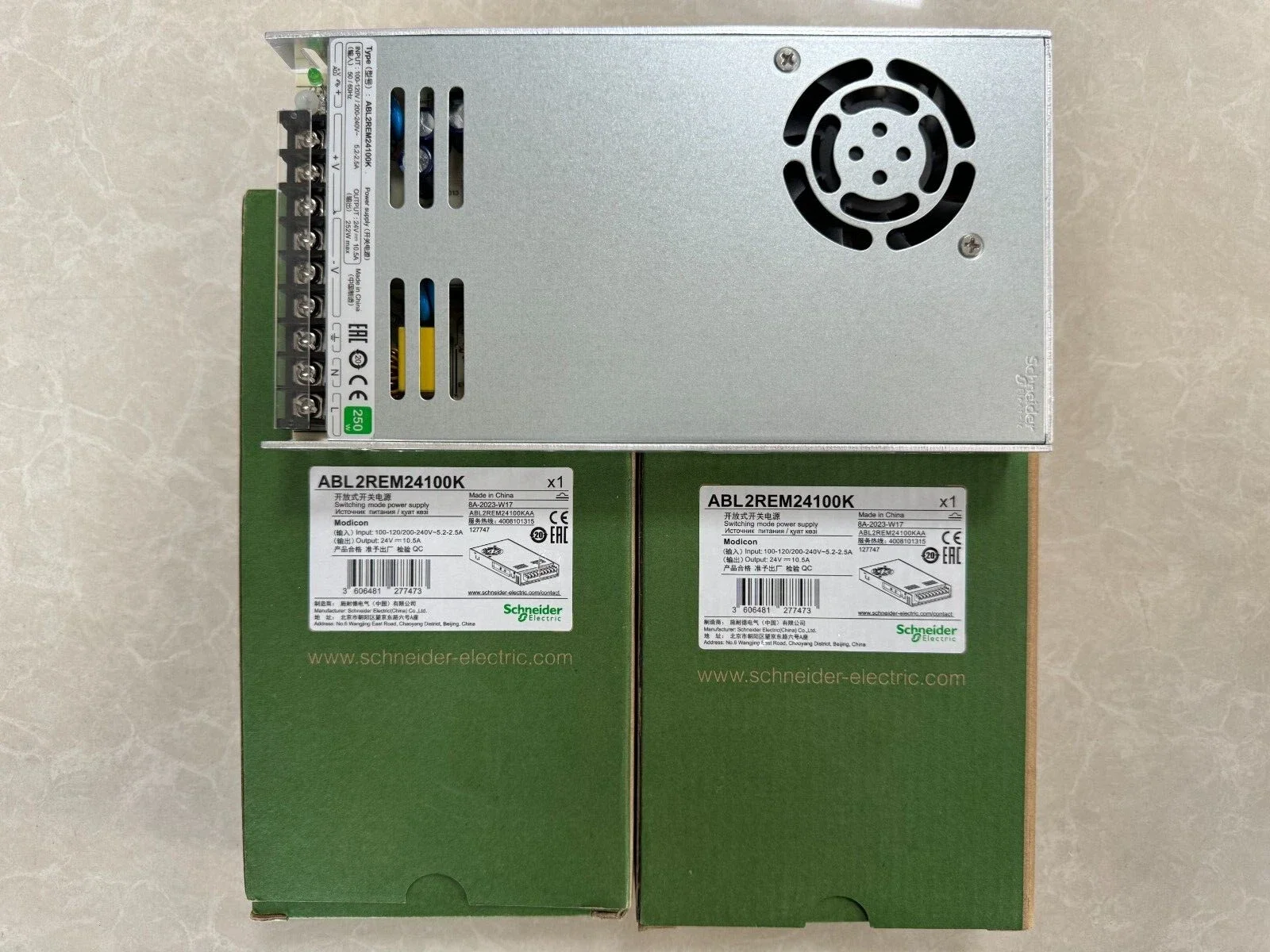 abl2rem24100k単相電源、入力24v-dc、250w、105a、100-240v