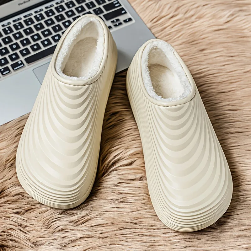 Zapatillas de algodón de moda, zapatos de trabajo impermeables y antideslizantes para hombre, zapatos casuales simples resistentes al desgaste y versátiles