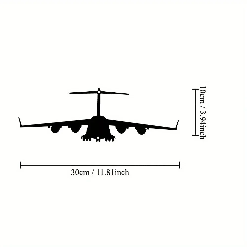 Aluminum Airplane Wall Art, Metal Aircraft Scene for Living Room, Modern Home Decor Gift