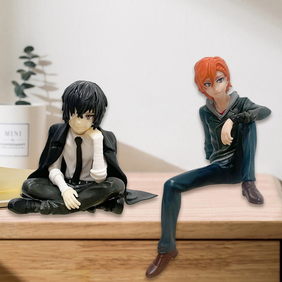 Bungo Stray Dogs 13Cm Chūya Nakahara Dazai Osamu Noodles Press Figure Koleksi Patung Kartun Jepang Mainan Lucu