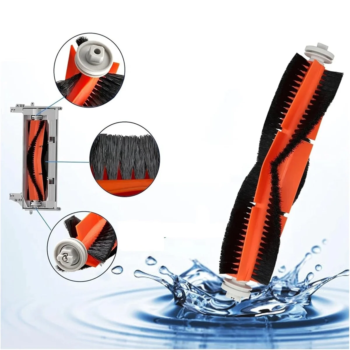 Para xiaomi 1s, roborock vácuo s4 s5 s6, sdjqr01rr, sdjqr02rr peças de reposição principal escova lateral filtro hepa