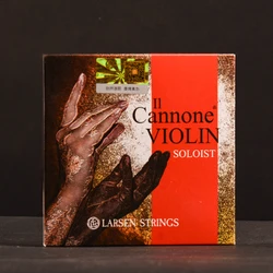LARSEN Il Cannone Soloist Violin Strings Set 4/4 Size Synthetic Core Aluminium/Silver Winding E-Carbonsteel Medium Tension