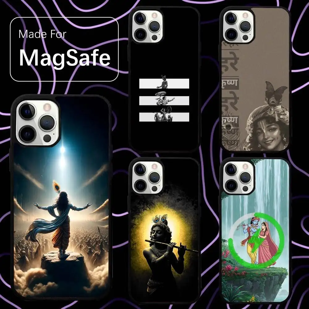 

Lord Vishnu Hare Krishna Phone Case For iPhone 16,15,14,13,12,11,Pro,Max,Plus,Mini,SE New Magsafe Magnetic Wireless Charging