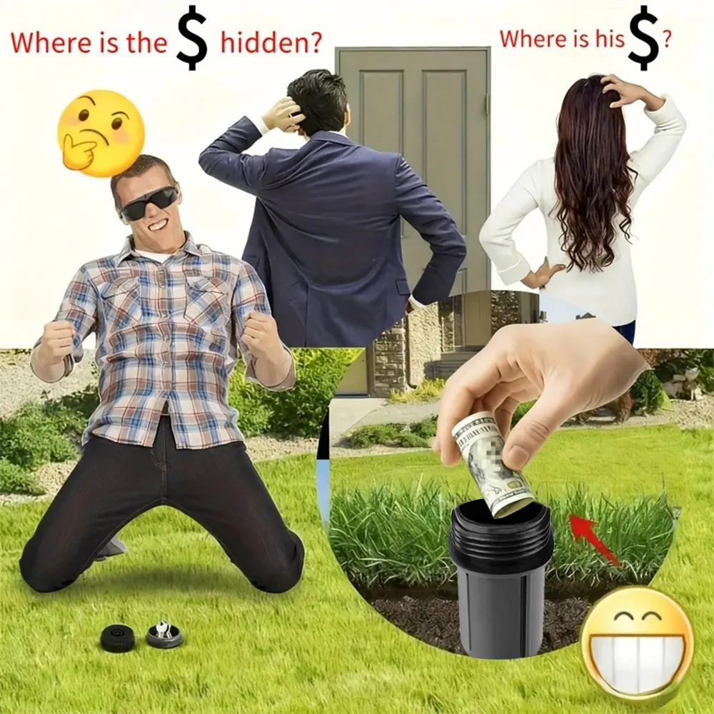 Fake Sprinkler Key Safe Outdoor Buried Key Hider Waterproof Design Uses for Garden Yard Security