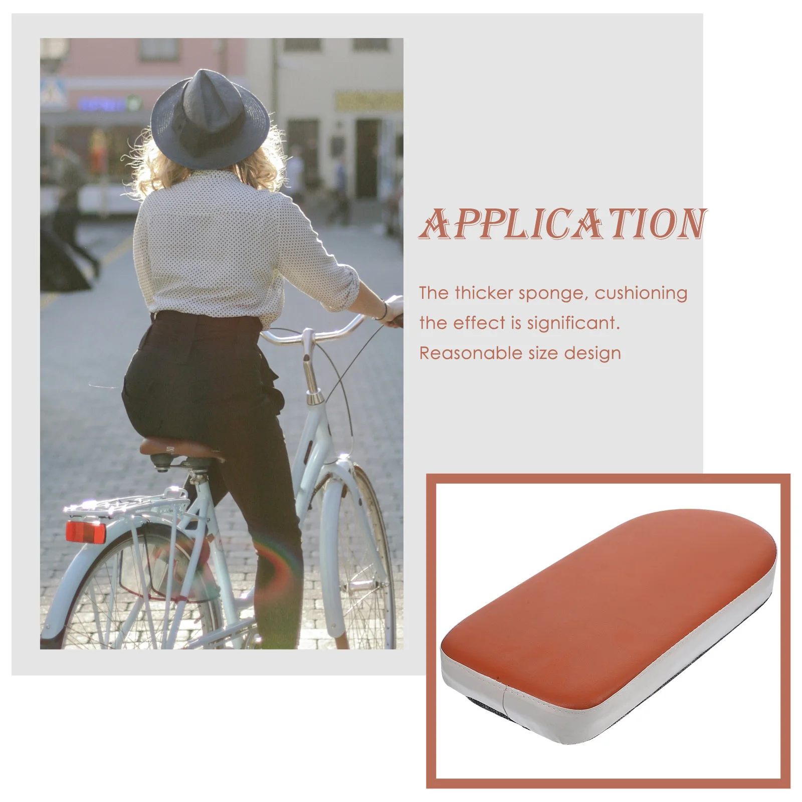 Rücksitz Langlebiger Fahrradträger hinter dem Sitz Rutschfestes schwarzes Kissen Abnehmbare Rückabdeckung Kindersicherungssattel Fahrradkissen