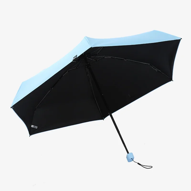 Mini Compact Pocket Umbrella for Women Flat Lightweight Umbrella Parasol Folding Sun Umbrellas Travel Sunshade Paraguas