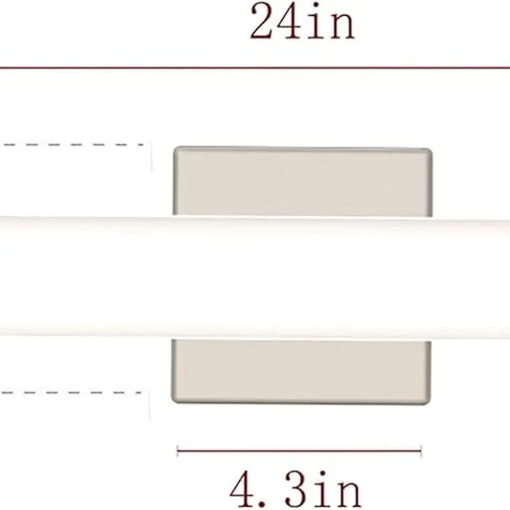 24 شريط إضاءة حائط LED من النيكل المصقول، 14 وات، 4000 ك أبيض طبيعي، للحمام فوق المرآة #3