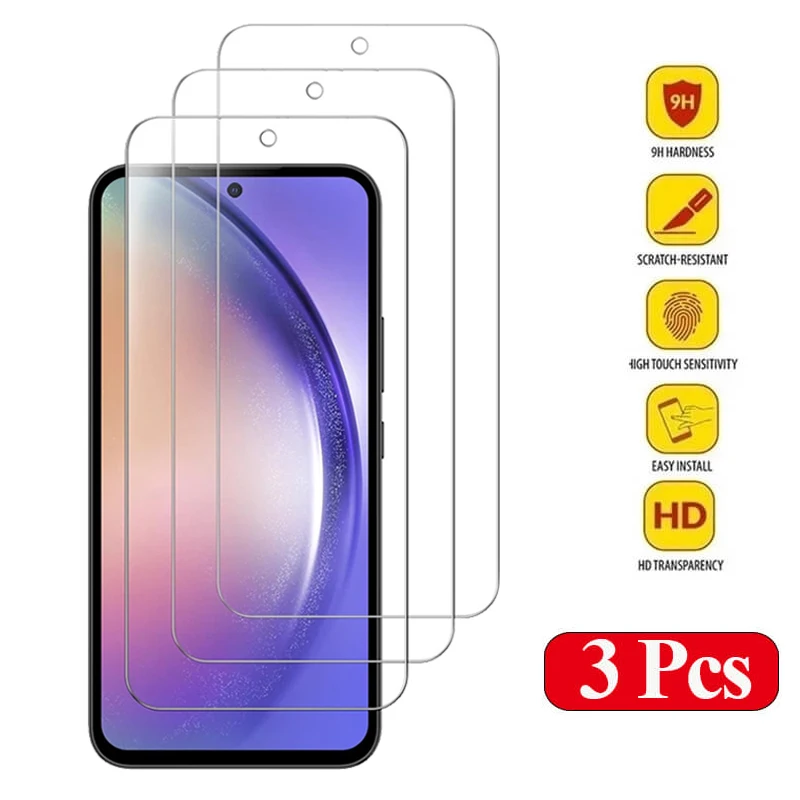 samsunga55, a35 a14 Gehärtetes Glas für Samsung Galaxy A55 A14 A54 A34 s23 fe Glas für Samsung A55 Kameraschutz für Samsung A 55 A14