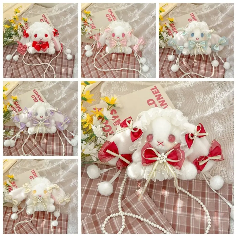 

Stuffed Animals Lolita Rabbit Shoulder Bags Small Cute Plush Rabbit Crossbody Bag Soft Creative Rabbit JK Crossbody Bag Girls