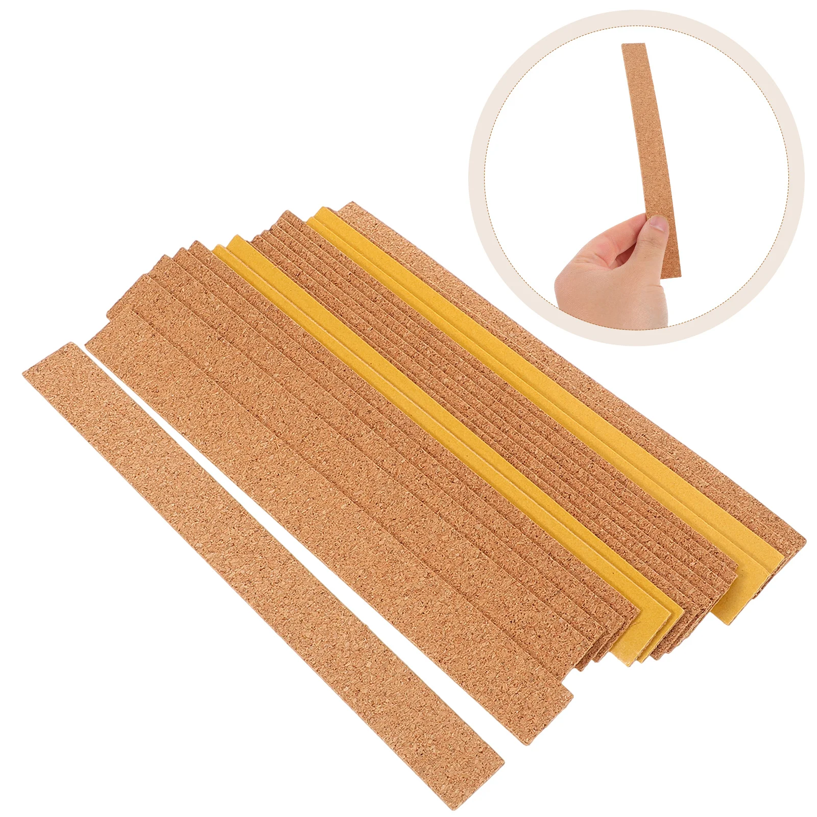 

24pcs Self-Adhesive Cork Hat Insert Strips Shock Absorption Sweat-Wicking Ultrathin Lightweight Hat Size Adjuster For Baseball