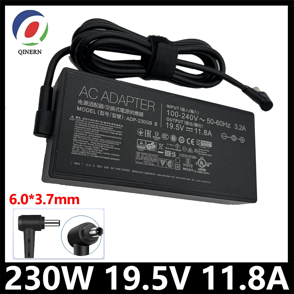 19.5V 11.8A 230W 6.0*3.7mm Charger AC Notebook Laptop Adapter for ASUS ROG GM501GS GX501 GX501V GX501VI GX501VI-XS75 Power